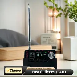 Para ATS MINI SI4732 DSP funda receptora de Radio con ranura de guía de sonido integrada estante de Radio a prueba de golpes estuche de almacenamiento de Radio con impresión 3D