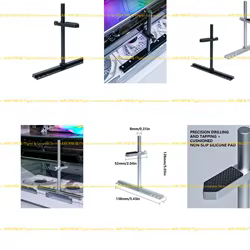 Soportista tarjeta gráfica E21E deslizamiento GPU ajustable, soporte tarjeta video aluminio para