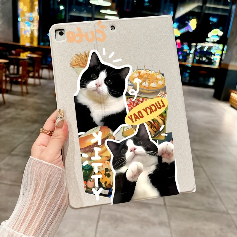 Funda divertida con diseño de gato para iPad pro 10/11 pulgadas 2020/6/7th /8th /Air 3rd/Air 4th/9th gen/Air 5th Gen 2022/Air 11 - imagen 2