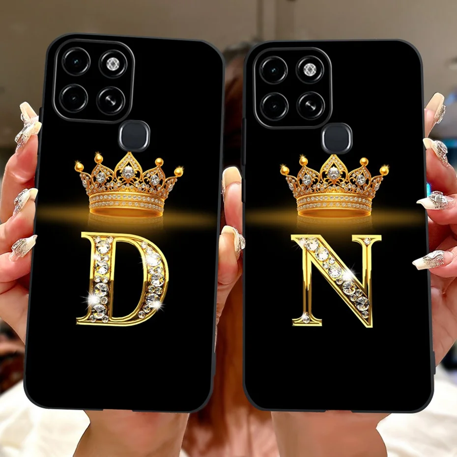Funda de teléfono con letras a la moda para Infinix Smart 6 X6511 X6511B X6511E, fundas blandas de silicona negra para Infinix Smart6 - imagen 3