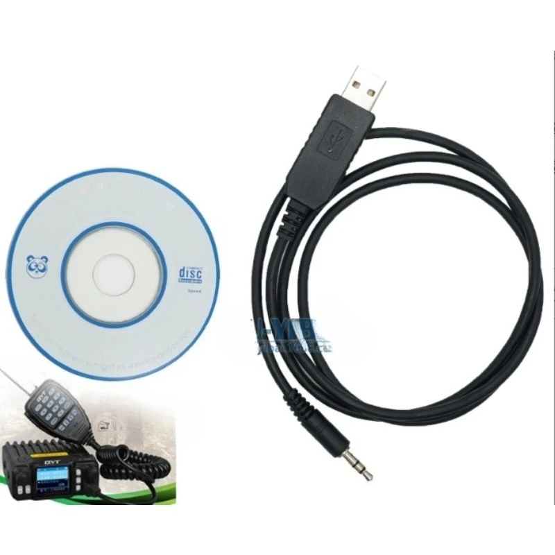 Cable de programación USB con controlador de CD para QYT KT-8900 KT-8900R KT-8900 KT-7900D transceptor de Radioaficionado de coche móvil de doble banda