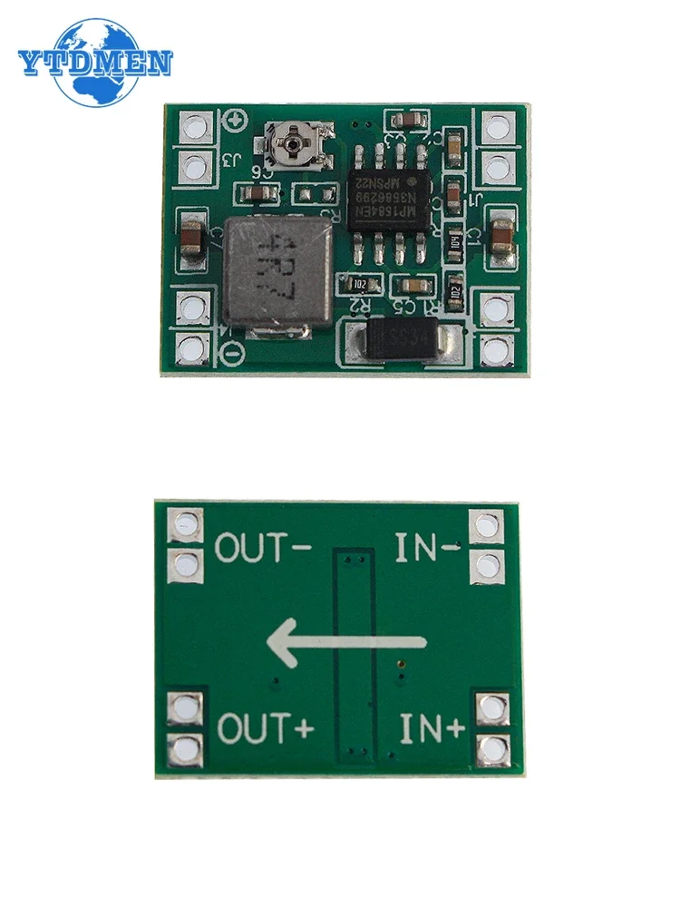 Módulo de fuente de alimentación ajustable, convertidor reductor de piezas, MP1584EN, 3A, 3,3 V, 5V, 9V, 12V, ultrapequeño, 1-10 DC-DC - imagen 3