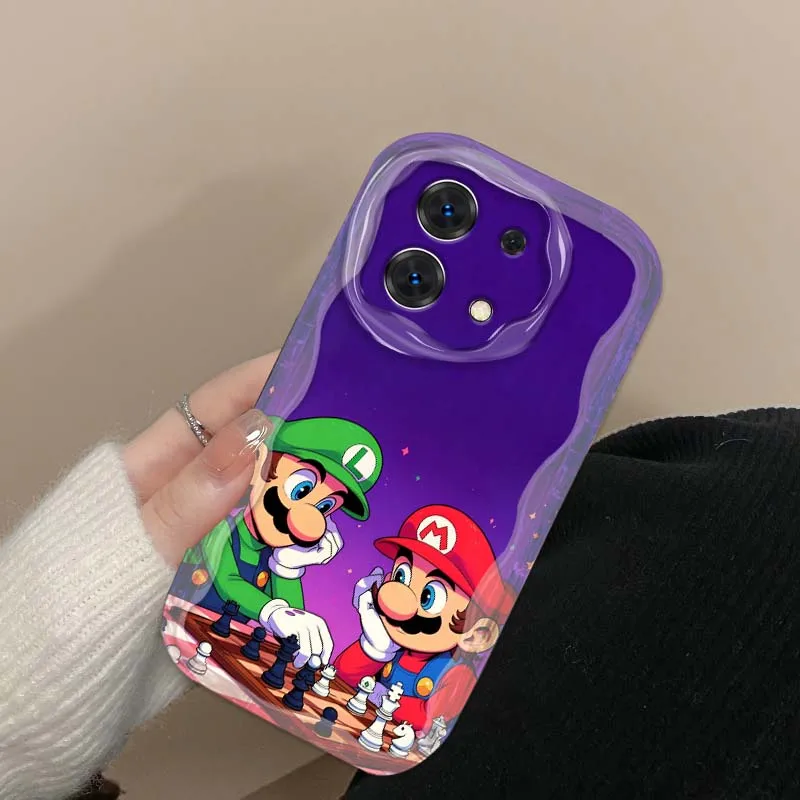 Funda de teléfono de arte Popular creativo m-marios para Xiaomi Redmi Note 14 13 12 12S 11 10 9 9S 8 Pro Plus 4G 5G cubierta de aceite ondulado suave - imagen 5