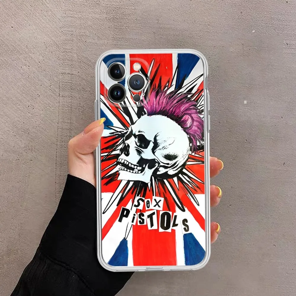 Funda de teléfono Punk Rock para iPhone 14 11 12 13 Mini Pro XS Max, Funda 6 7 8 Plus X XR SE 2020 - imagen 3
