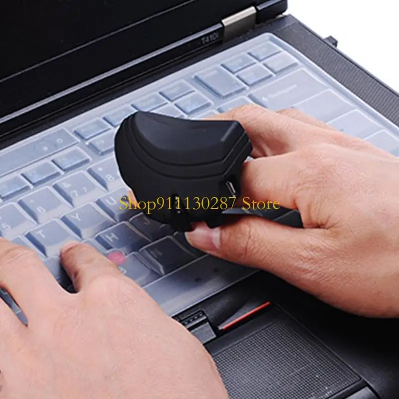 J1HC Compact Wireless Finger Mouse Ratones recargables fáciles usar con cuaderno - imagen 2