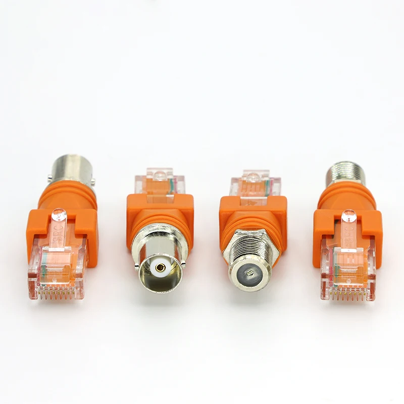 Conector adaptador BNC hembra a RJ45 macho, conector RF hembra a macho RJ45, accesorio de Monitor de montaje en Panel de chasis Coaxial, 2 uds. - imagen 3