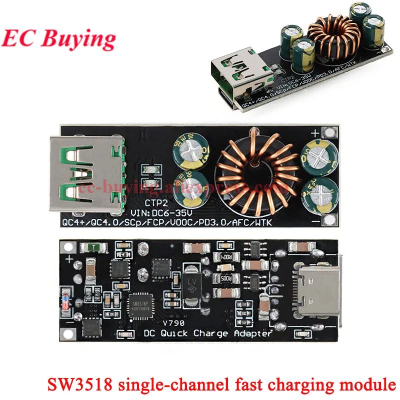 QC4.0 QC3.0 1 2 4 vías USB tipo C adaptador de carga rápida para teléfono móvil 6-35V placa de módulo de cargador de carga rápida SCP PD SW3518 SW3516 - imagen 3
