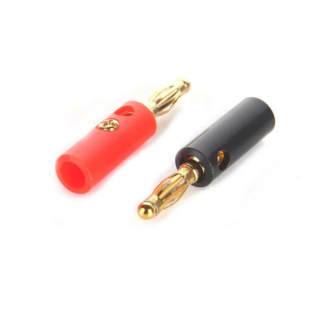 1-5 uds altavoces de Audio tornillo placa dorada conector Banana 4mm Cable amplificador de vídeo conexiones de Cable juego de adaptador de enchufe - imagen 5