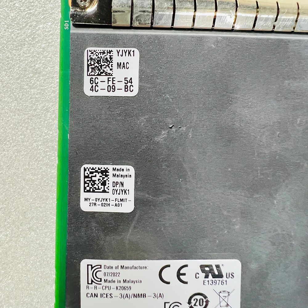 Para tarjeta de red de fibra óptica Intel 10G Dual 10G 0YJYK1 OCP 3,0 X710-DA2