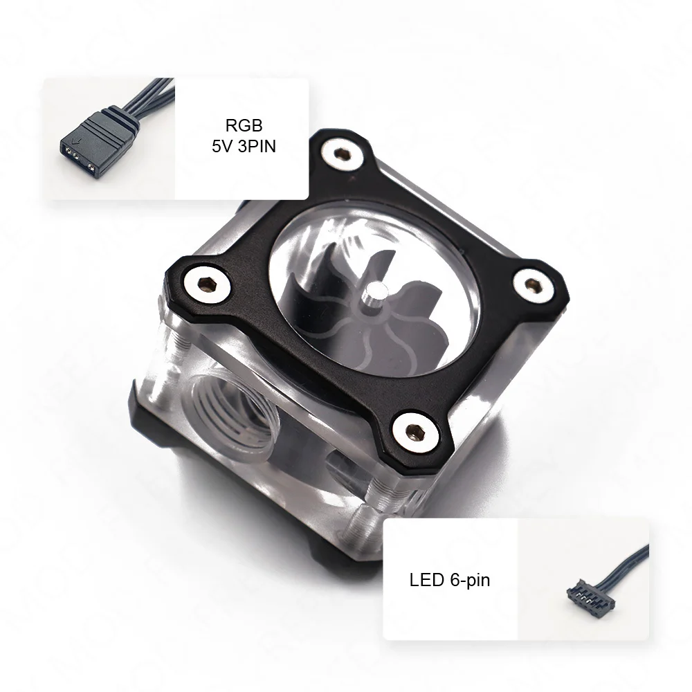 FREEZEMOD-caudalímetro con carcasa de aleación de aluminio, indicador de flujo de A-RGB, armadura sinfónica, enfriador de agua para flujo de agua, LSJ-KJR de refrigeración líquida - imagen 5