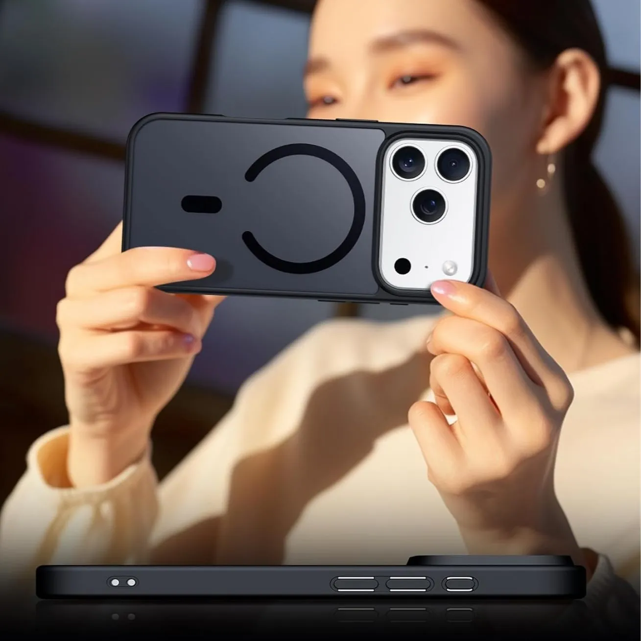 Funda mate para Magsafe iPhone 17 Pro Max Air 16 Plus 15 14 13 12 11 17Pro iPhone17 16Pro 15Pro Mag accesorios de cubierta de teléfono seguro - imagen 3