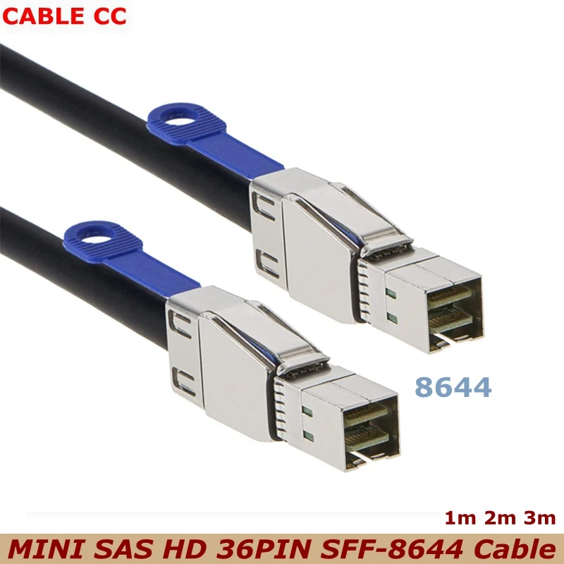 Cable externo HD Mini SAS 3,0 SFF 8644 a Mini SAS SFF 8644, Cable de 36 Pines, servidor de 12Gbps, 1-3m
