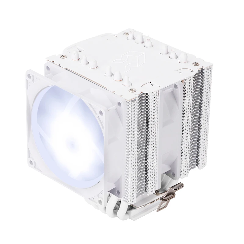 Enfriador de CPU Z135 totalmente blanco con 6 heatPipes compatible con 1700/1200/115x/AM4, ventilador eficiente PWM ARGB de 4 pines, ventilador silencioso - imagen 5