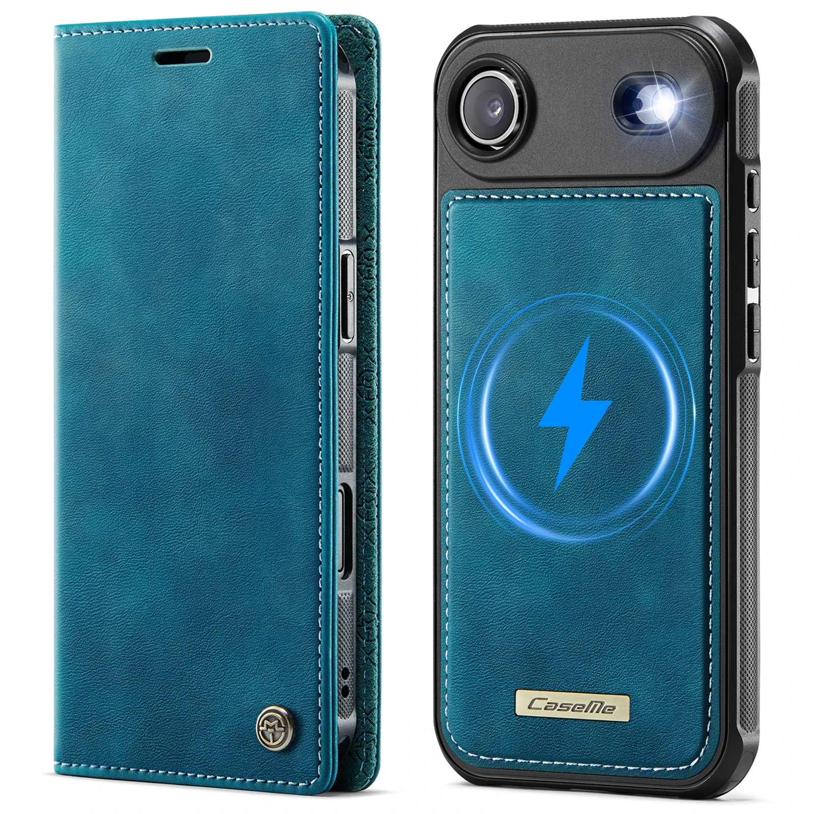 Funda tipo billetera de cuero Solt con tarjetas magnéticas 2 en 1 para iPhone 17 Pro Max 16 Plus 15 14 13 12 soporte a prueba de golpes para funda Magsafe - imagen 5