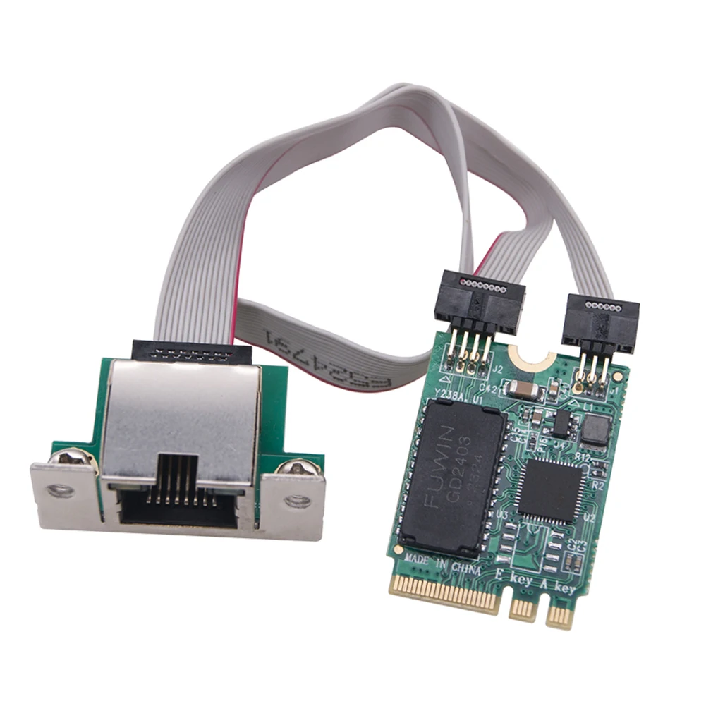 Adaptador de red Gigabit M.2, tarjeta de red de Bus RTL8125BG, Chip Ethernet, 2,5G/1000/100Mbps, M2, RJ45, PCIE - imagen 3