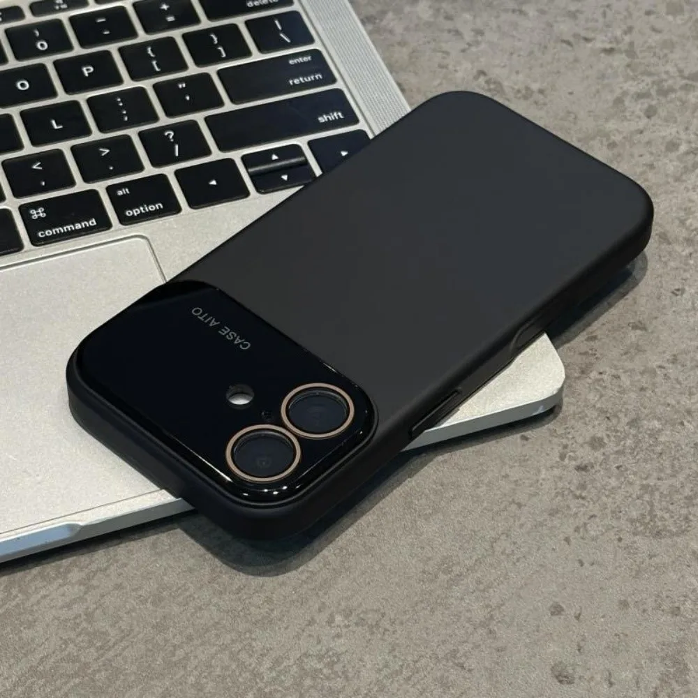 Funda oficial de silicona líquida con ventana grande para iPhone 17 Air 16 15 14 13 12 Pro Max Funda de franela lisa esmerilada a prueba de golpes