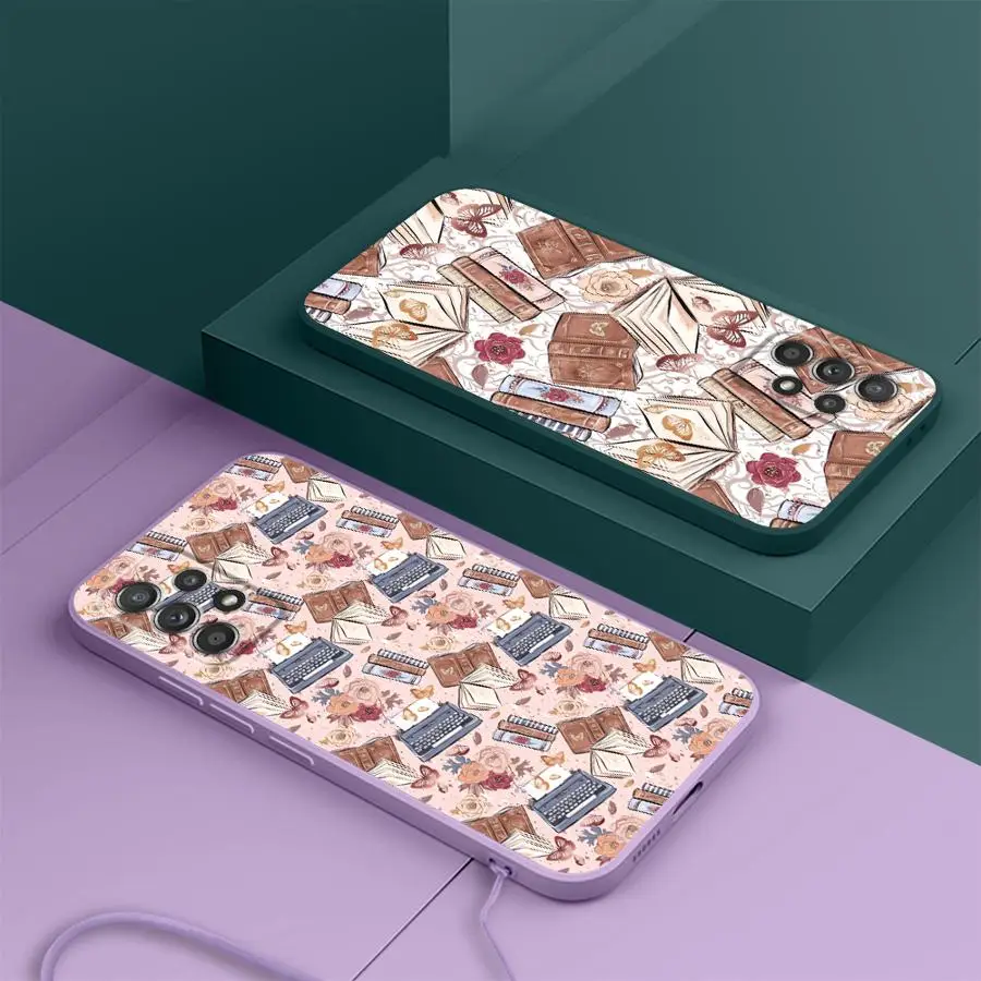 Funda de teléfono suave para Samsung Galaxy A51 A24 A35 A36 A26 A13 A14 A34 A15 A16 A11 A12 A22 A52 varios libros - imagen 3