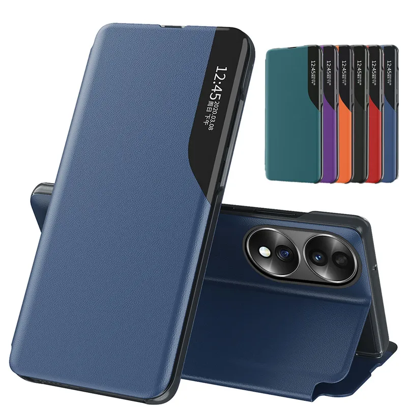 Funda de teléfono con tapa con pantalla de vista inteligente para Honor 200 Pro 200 Lite, funda protectora, Coque Capa
