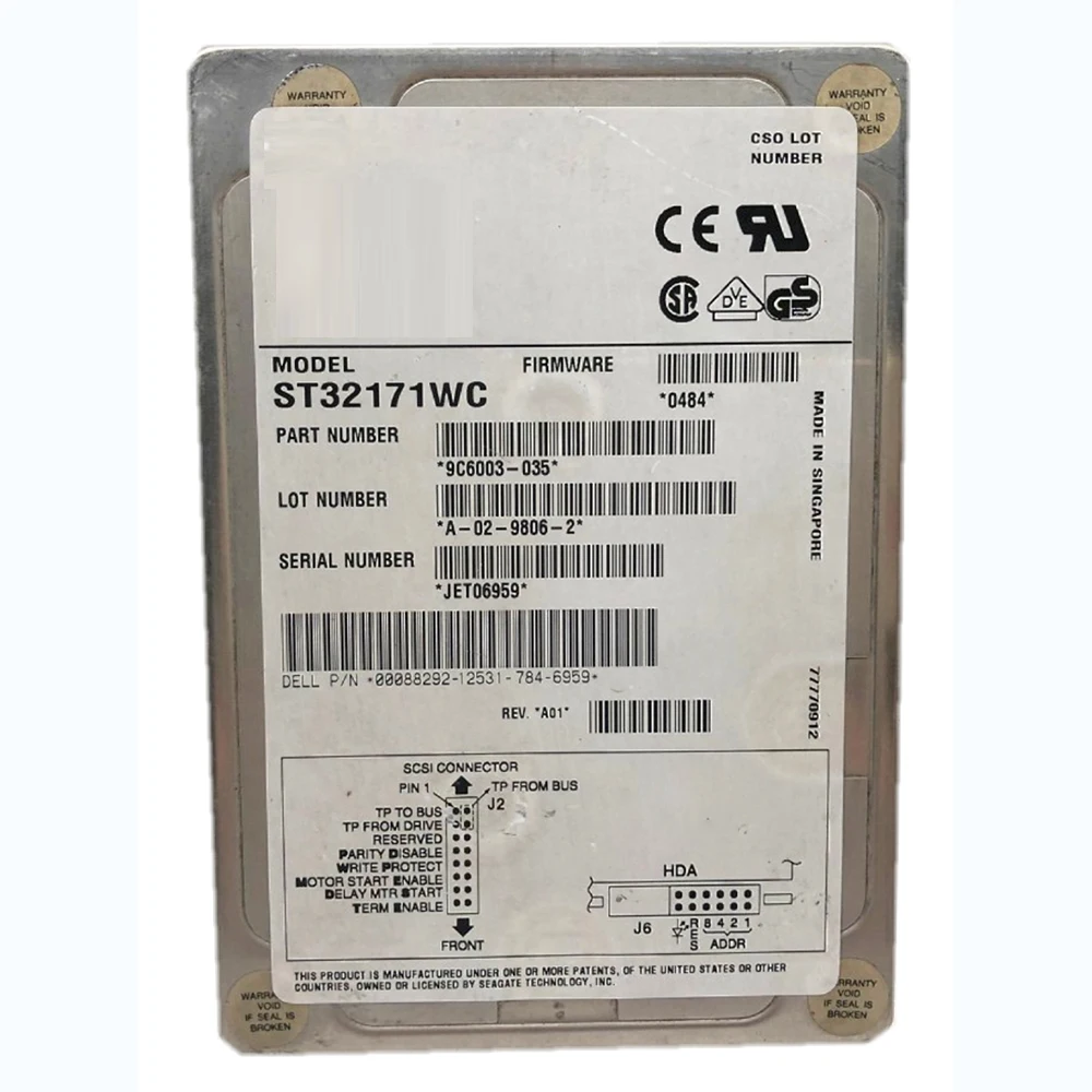 ST32171WC 00088292 -12531 disco duro de 2,1 GB para DELL para Seagate Industrial Medical SCSI 80 pines disco duro 2,1G funciona perfectamente - imagen 2