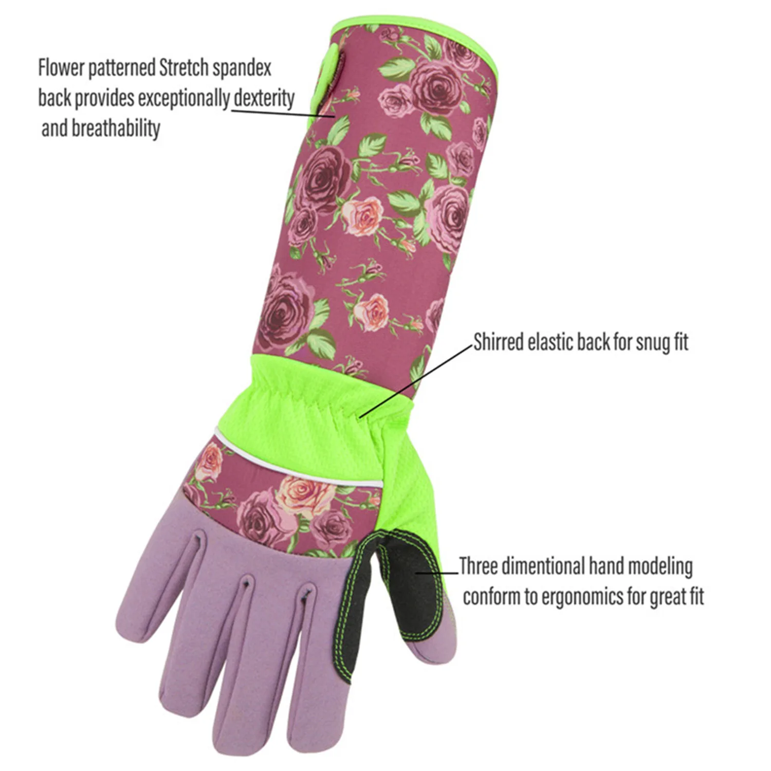 Guantes de jardín de manga larga, protección de muñeca, jardinería, plantación de flores y poda, trabajo de protección duradero, herramientas de jardín - imagen 3