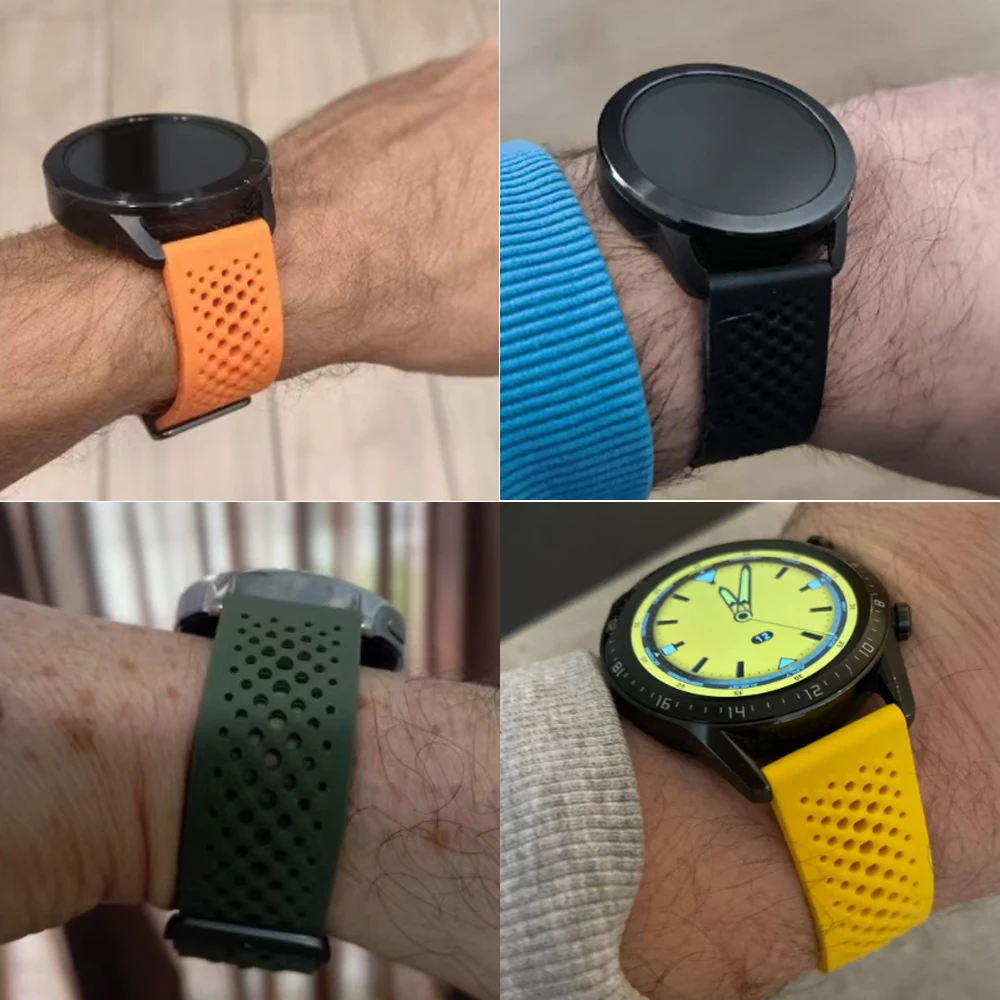 Correa deportiva transpirable de 22mm para reloj inteligente Huami Amazfit BALANCE 2, pulsera de silicona para Amazfit Bip 6/Cheetah Pro - imagen 5