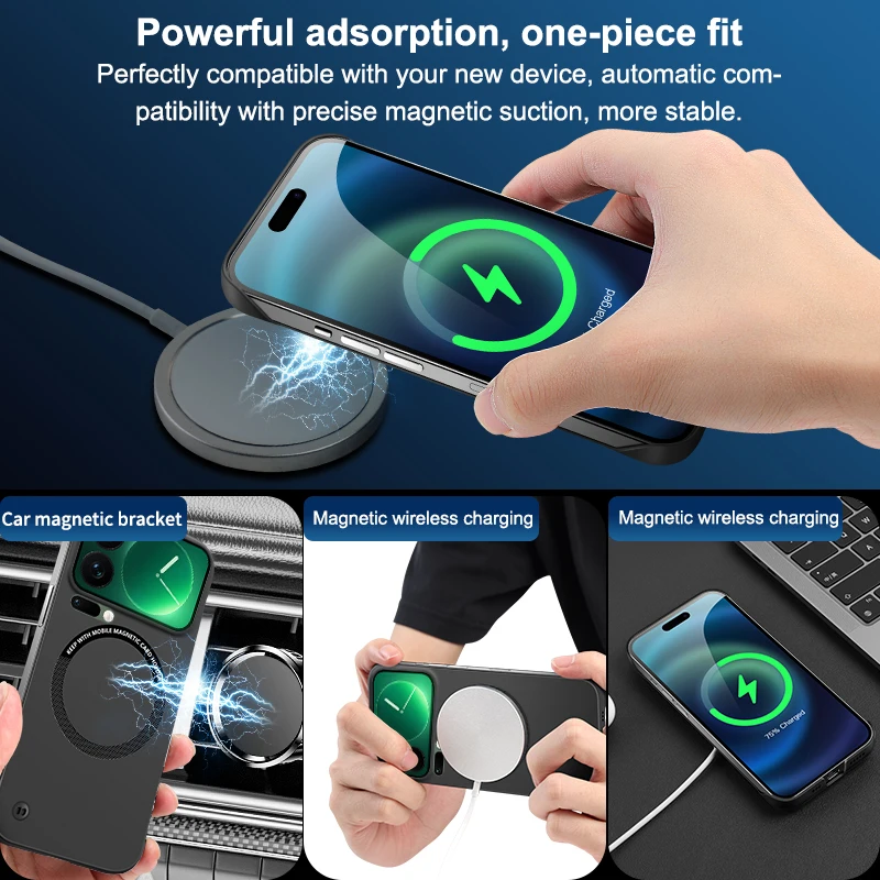 Funda de teléfono de PC de Color puro sin marco magnético para Xiaomi 17 Pro Max 15 14 13T 13 12T 12 12x 11T 11 Lite Pro Ultra cubierta protectora - imagen 3