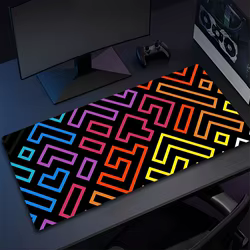 Alfombrilla de ratón de línea Simple multicolor, alfombrilla de ratón artística abstracta para juegos, alfombrilla de goma para Gamer, alfombrilla de ratón antideslizante grande para ordenador, alfombrilla de escritorio de goma