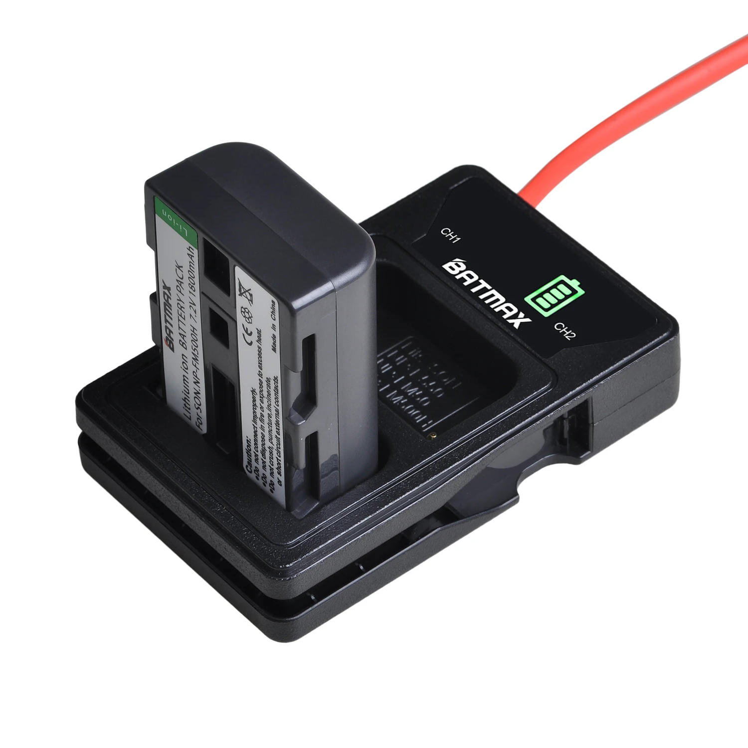 Batmax-batería NP-FM500H FM500H con puerto USB tipo C, cargador Dual LED para Sony A57, A58, A65, A77, A99, A550, A560, A580, A350, A500 - imagen 5