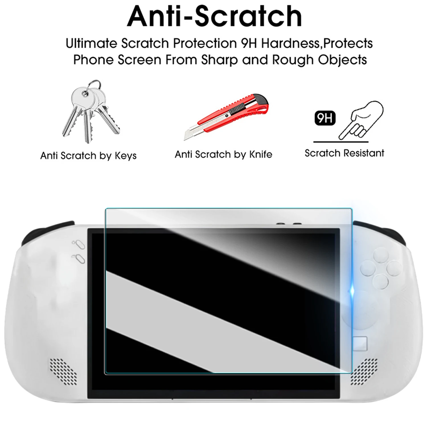 Protector de pantalla de vidrio templado para consola de juegos Lenovo Legion Go S, películas protectoras de vidrio antiarañazos para Legion Go S - imagen 2