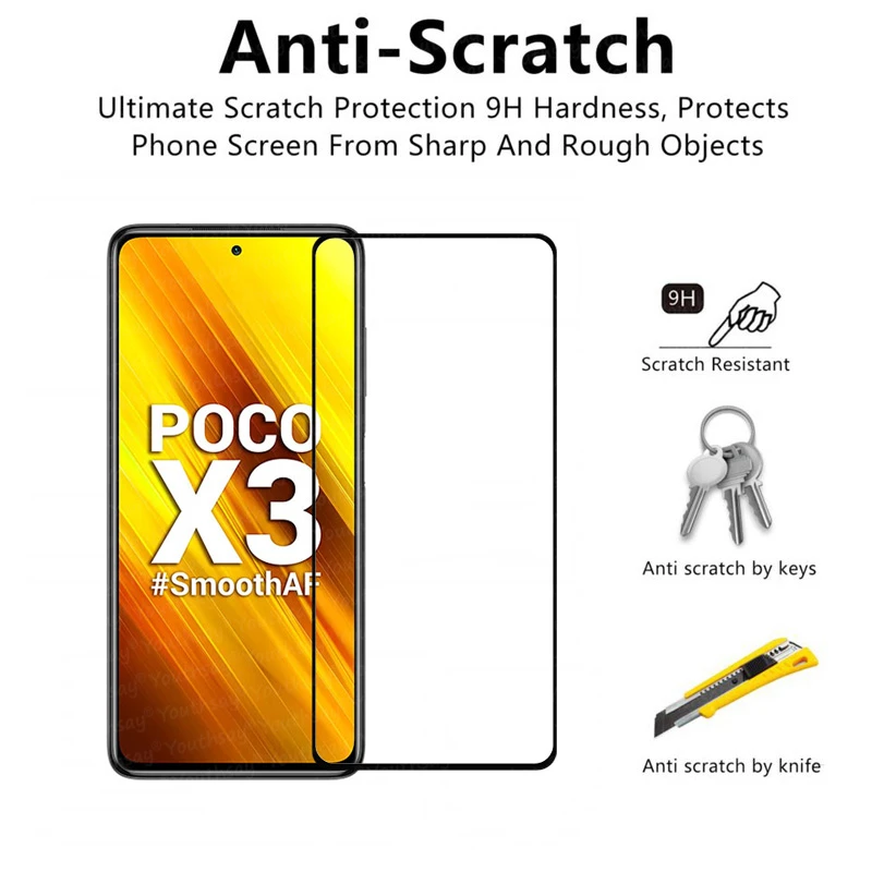 Para Xiaomi Poco X3 Pro pantalla de vidrio cámara Len Protector película para Xiaomi Poco X3 Pro vidrio templado para Mi Poco X3 NFC vidrio - imagen 2