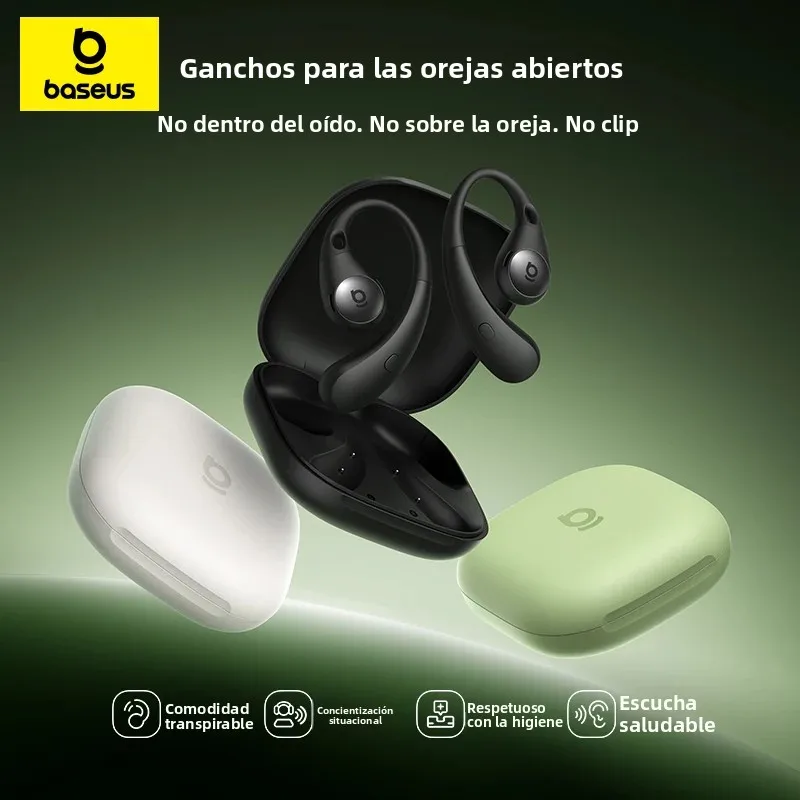 Baseus Eli Sport 2 Auriculares inalámbricos de oído abierto Auriculares Bluetooth 6,0 OWS Auriculares de alta resolución con LDAC OWS Auriculares deportivos con gancho para la oreja - imagen 3