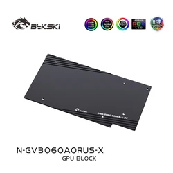 Bykski N-GV3060AORUS-X bloque de agua para GIGABYTE AORUS RTX3060 TI ELITE/VISIÓN 12G tarjeta GPU/con placa posterior radiador Coolling