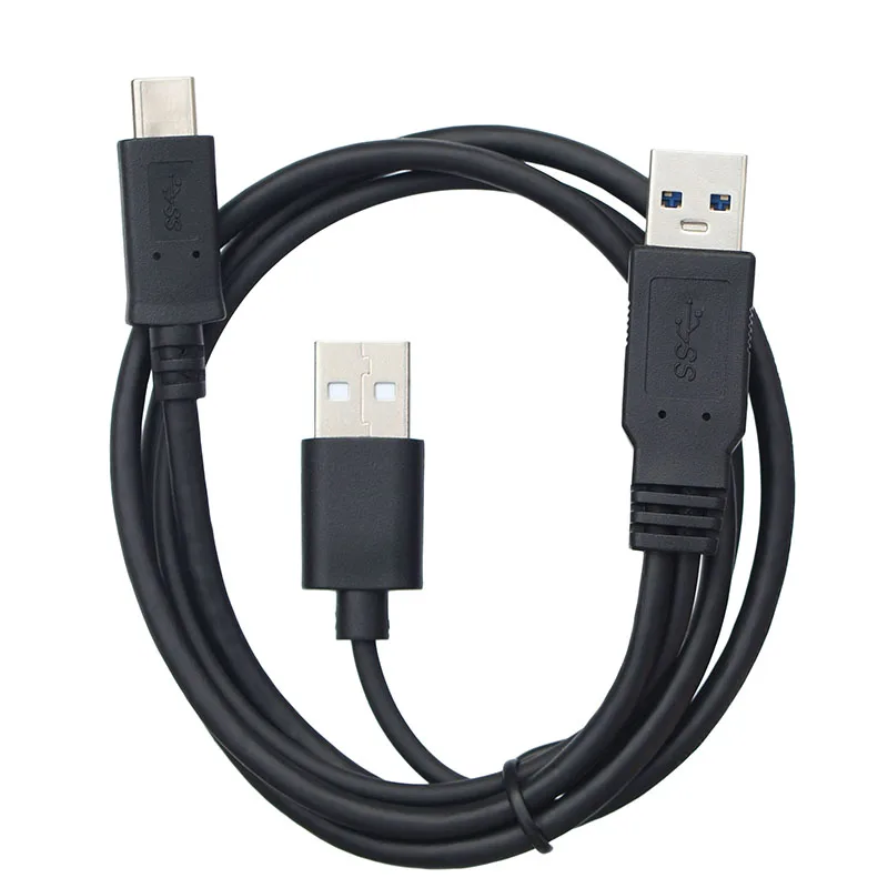 USB 3.0 macho de 0,7 m a USB-C tipo C con cable de datos Y de alimentación USB 2.0 para computadora portátil y disco duro - imagen 4