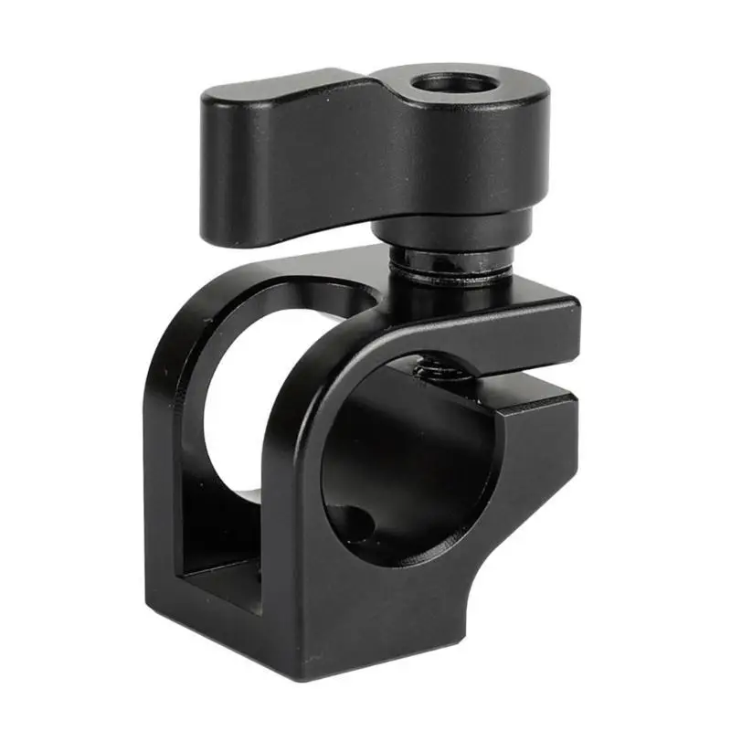 Y1UB Adaptador abrazadera montura sola varilla 15 mm Cabila negra segura ajustable para plataformas hombro - imagen 2