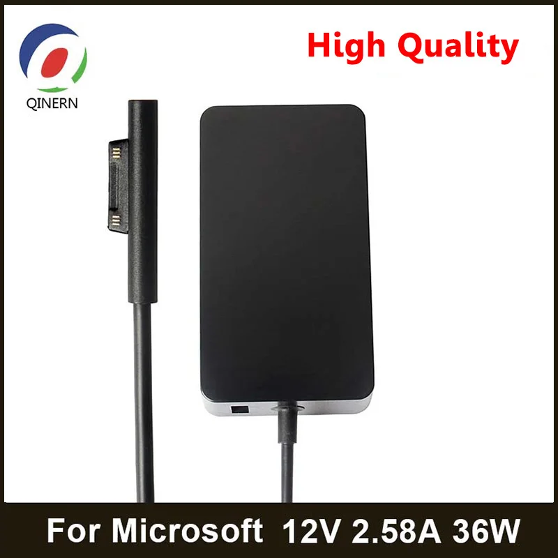QINERN-cargador para ordenador portátil, adaptador de CA de 12V, 2.58A, 36W, para Microsoft Surface Pro4 Pro3