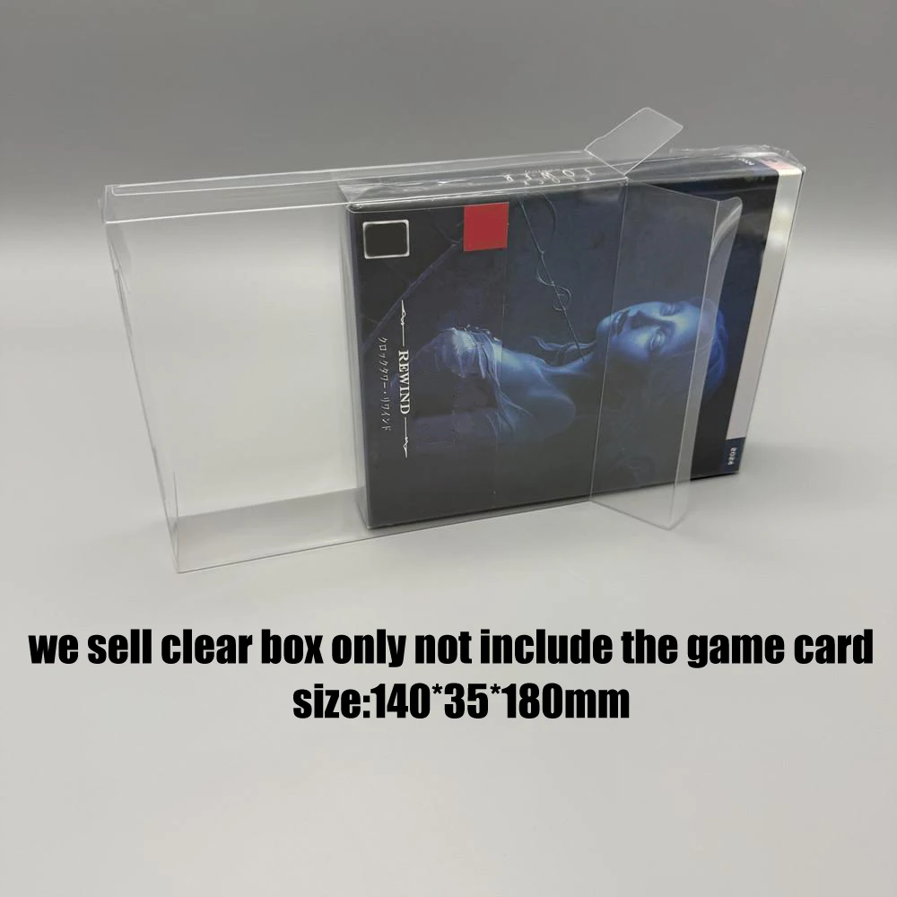 Cubierta protectora transparente de PET para interruptor de juego Torre de reloj: Rewind caja de presentación de almacenamiento de juegos de edición limitada