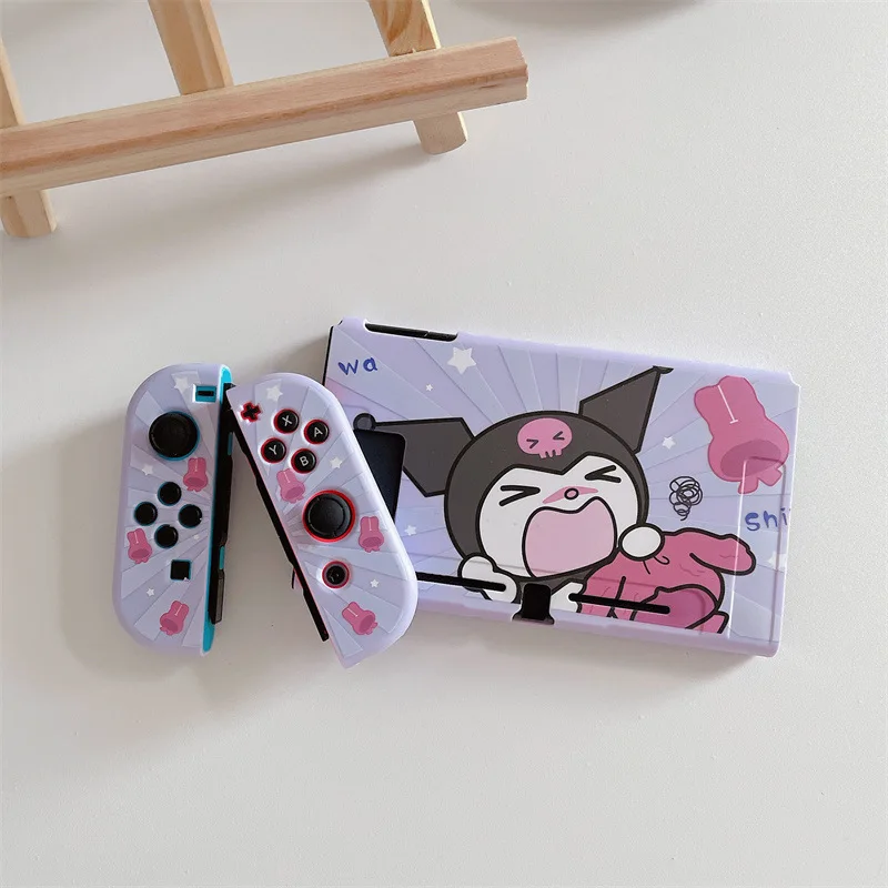 Funda protectora Para Nintendo Switch NS, funda protectora de dibujos animados Sanrio Kuromi Para Nintendo Oled, protectores de carcasa blanda Para