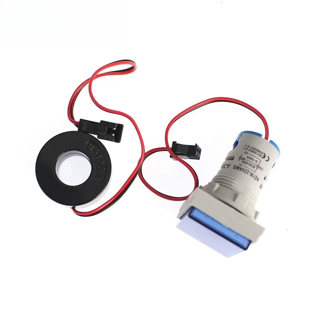 AC 0-100A 50-500V Mini pantalla Digital medidor de corriente de voltaje CA cuadrado LED voltímetro Digital amperímetro medidor Hertz luz indicadora - imagen 4