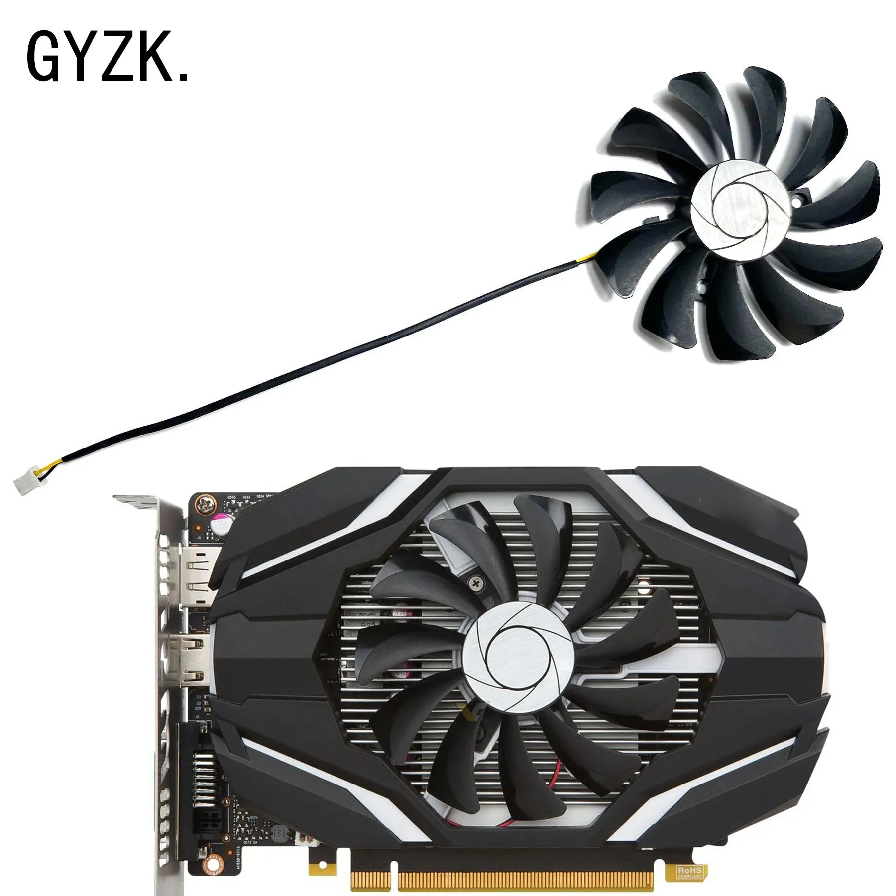 Ventilador de repuesto para tarjeta gráfica MSI GeForce GTX1050 1050ti RX560 AERO ITX OC, nuevo, HA9010H12F-Z