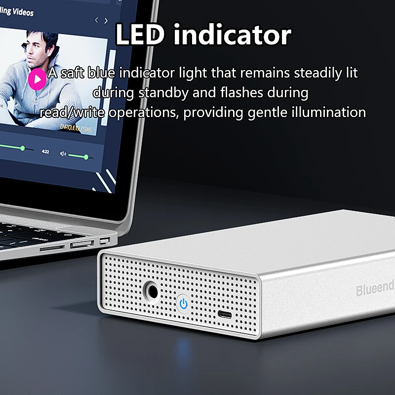 Blueendless Caja Externa USB-C Discos SAS/SATA 2,5/3,5 - imagen 3