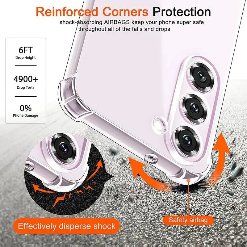 Funda de silicona Transoarent a prueba de golpes para Samsung Galaxy S10 S20 S21 S22 S23 S24 FE S25 Edge Plus Note 20 funda de teléfono Ultra suave - imagen 5