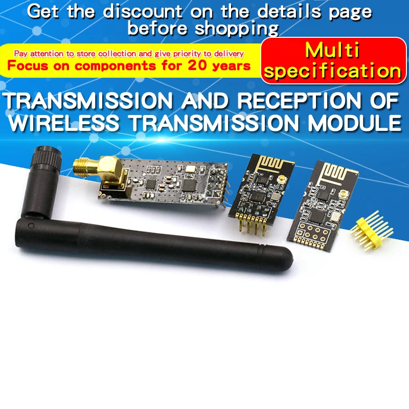 Módulo transmisor y receptor NRF24L01 + PA + LNA de larga distancia, 1 piezas, 1100 metros, grado Industrial - imagen 2