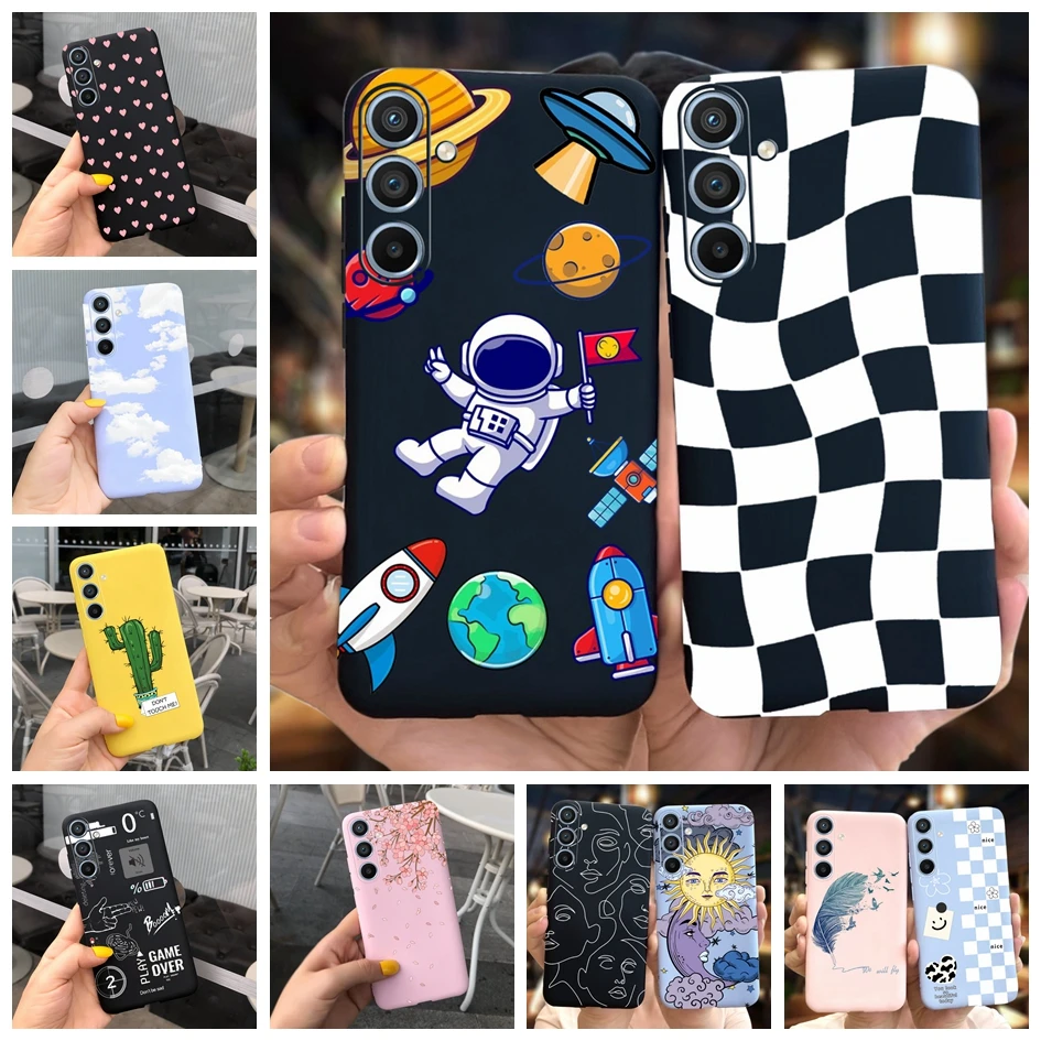 Para Samsung A34 A54 5G funda bonita de astronauta delgada para teléfono Samsung Galaxy A24 4G Fundas A 24 A 34 A 54 GalaxyA54 2023 Fundas