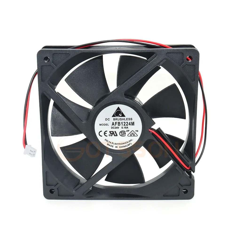 10 Uds para Delta AFB1224M 12025 120mm 12cm 24V DC 0.18A 12CM/cm ventilador de refrigeración convertidor