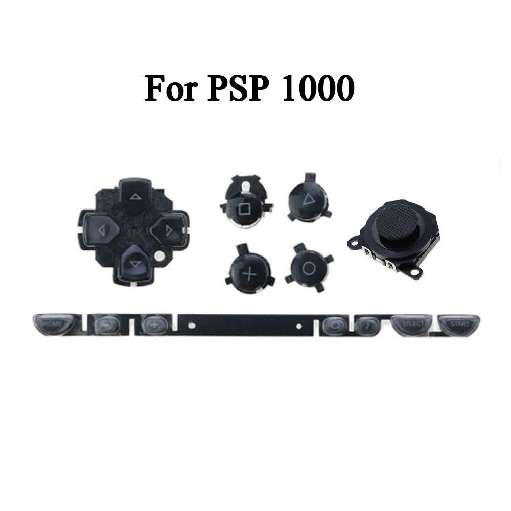 1 Juego de teclado negro izquierdo y derecho para inicio en casa, Kit de botones de repuesto para PSP 1000 2000 3000, módulo Sensor de botón de Joystick analógico - imagen 4