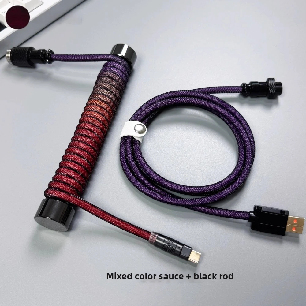 Cable de aviador de 59 pulgadas/1,5 M, USB A a TYPE-C, compatible con tasa de retorno de 8K, USB-A tipo C para interruptor magnético, Teclado mecánico, Kit DIY