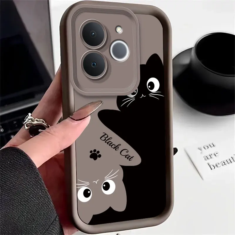Funda de teléfono para Realme Note 70 70T Note 70 T Note70T RMX5313 2025, funda protectora de silicona suave con estampado de gato bonito de dibujos animados - imagen 3