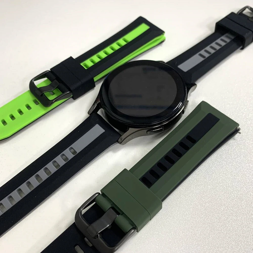 Nueva pulsera deportiva de silicona de dos tonos de 22mm para COROS APEX 46mm 2 Pro/PACE Pro 3 correa suave de repuesto para COROS APEX 4 banda de 42mm - imagen 3