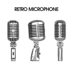 Micrófono Vintage 55SH Dinámico con Soporte Universal para Karaoke