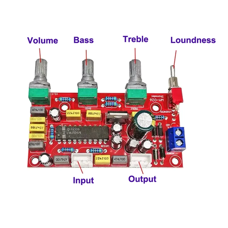 PREAMPLIFICADOR Lm1036 de alta fidelidad, preamplificador de volumen, tono, agudos, graves, placa de Control, acabado - imagen 5